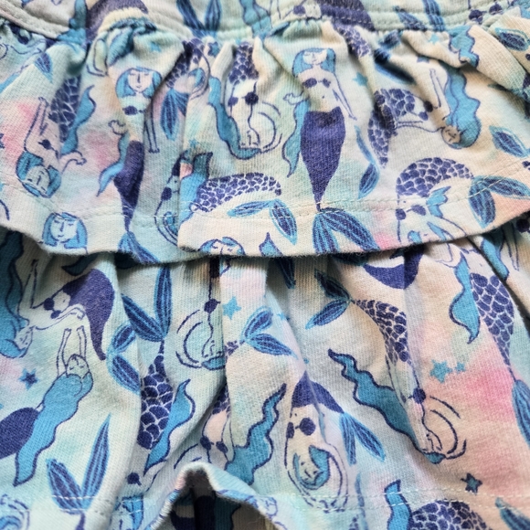 Kids Ruffled Skirts Set - Blue Pattern & Gray - Picture 3 of 8